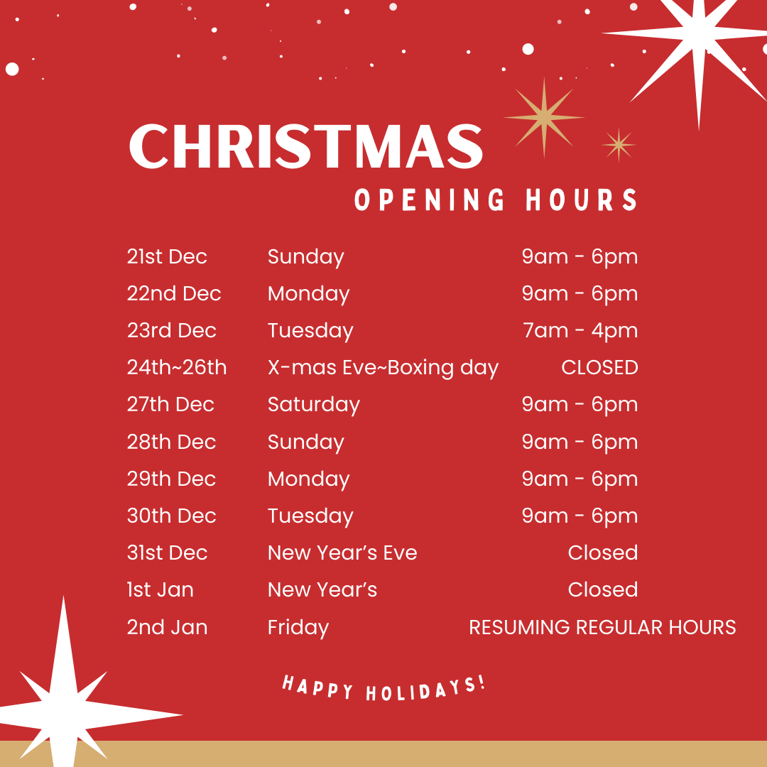 Holiday hours 2025